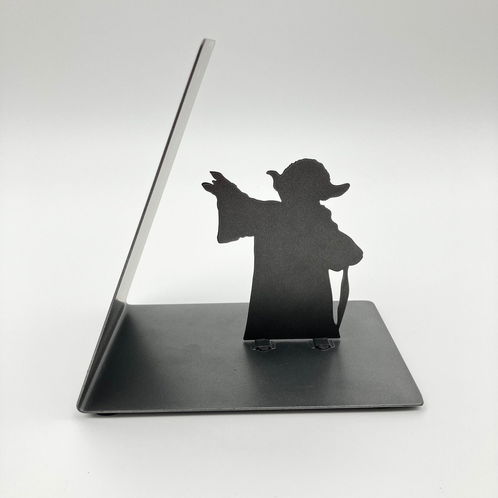 Hallmark Star Wars Yoda Metal Bookend Gray Black Silhouette SHP4106 - Picture 2 of 8